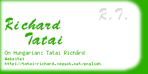 richard tatai business card
