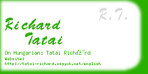 richard tatai business card